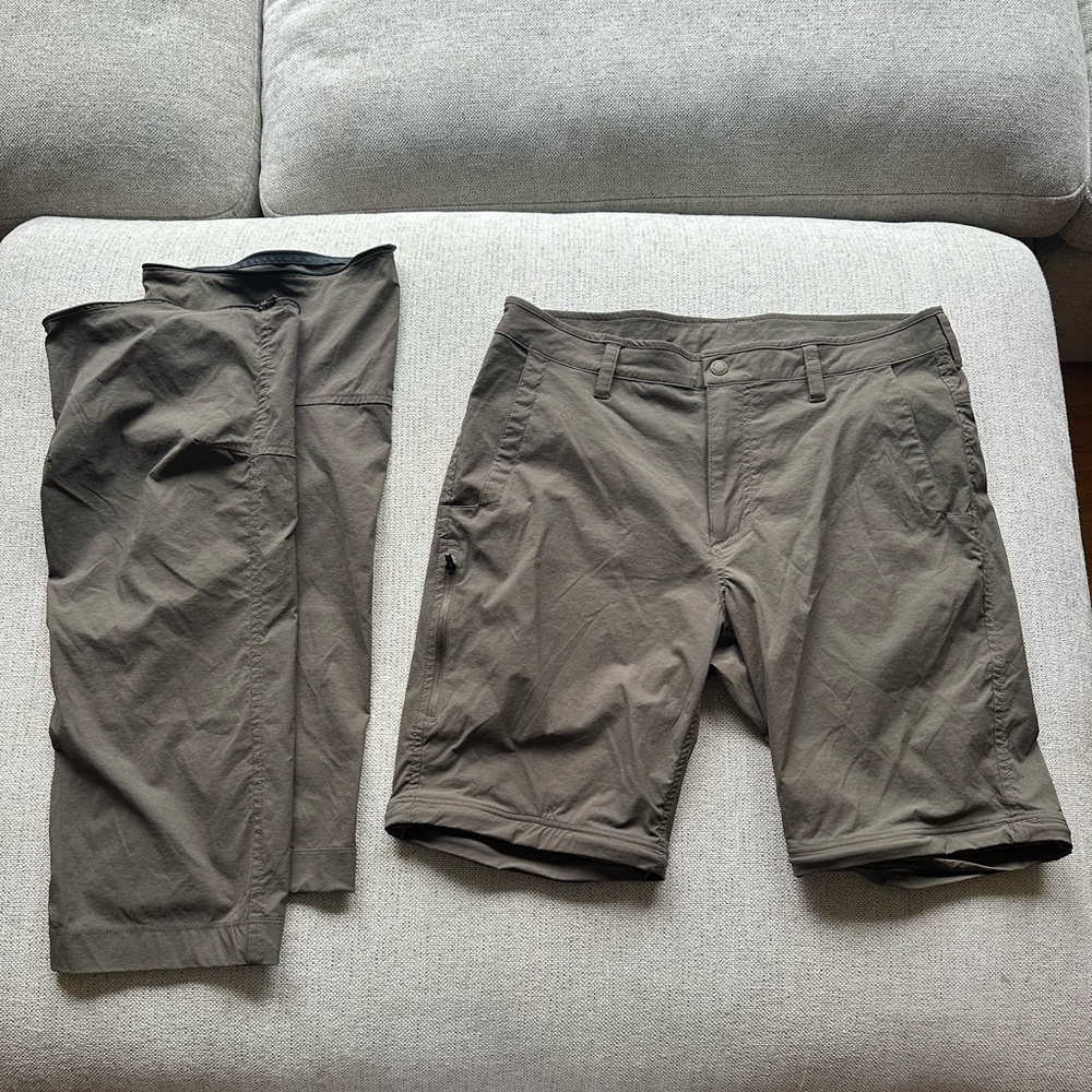 Mountain Hardwear Pants Convertible Zip Off Nylon Hiking Outdoor Mens 33/45